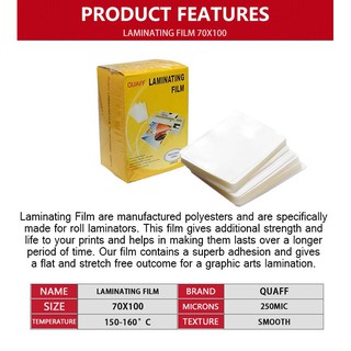 Id Size Quaff Laminating Film Hot Lamination Process Mm