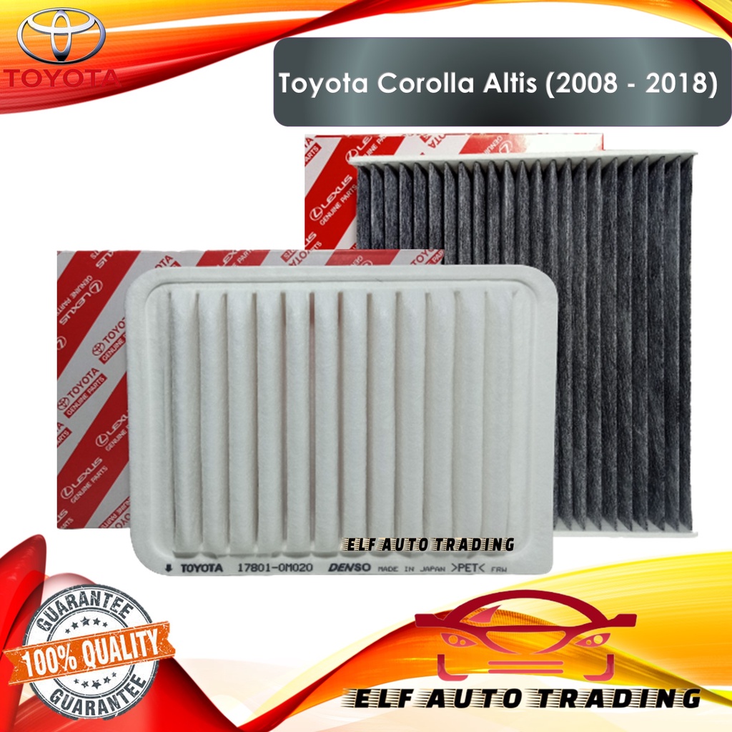 Combo Engine Air Filter And Charcoal Cabin Filter For Toyota Corolla