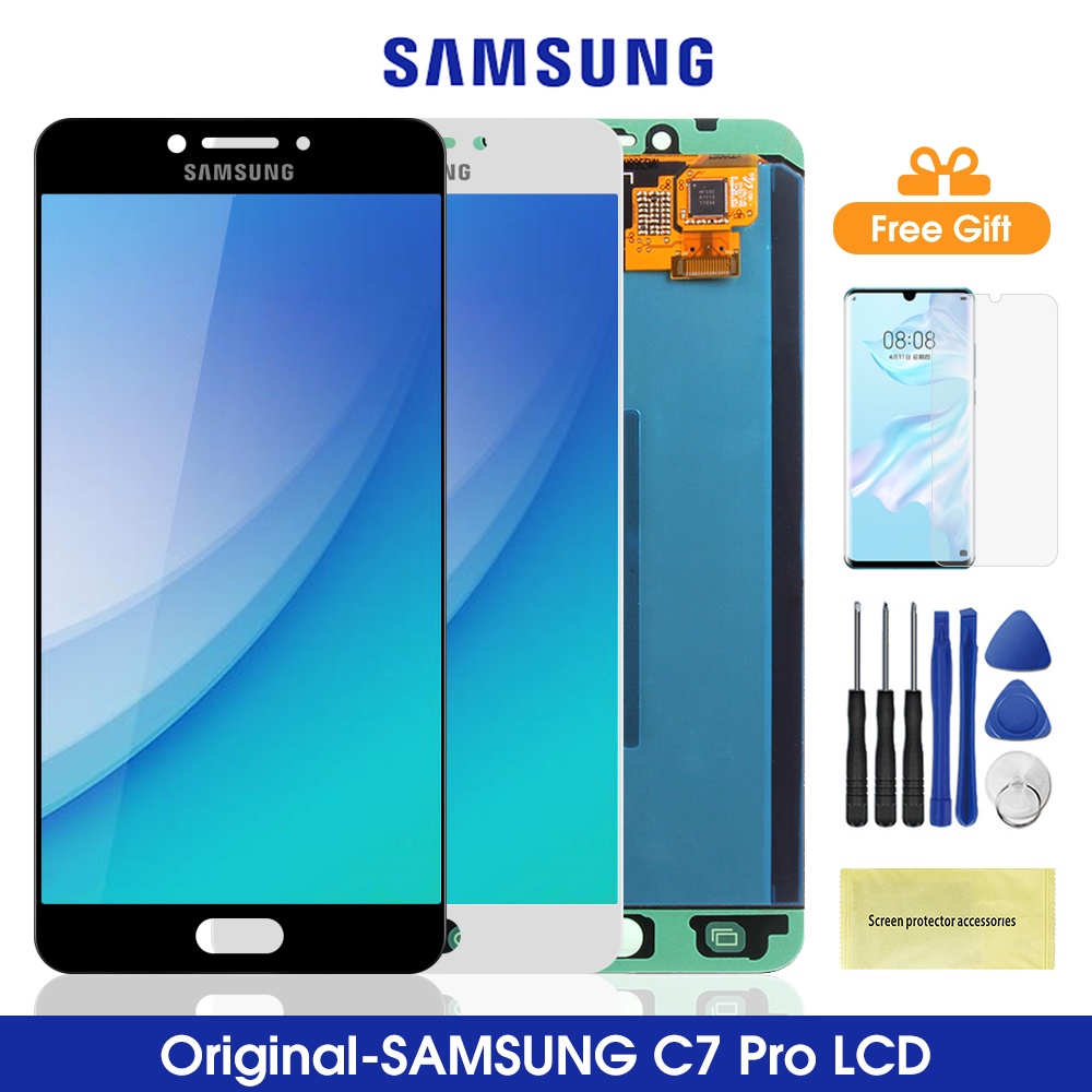 Original LCD For Samsung Galaxy C7 Pro C7010 LCD Display Touch Screen