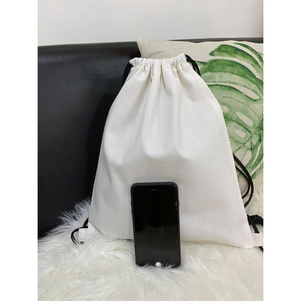 Katsa Drawstring High Quality Plain Canvas String Bag Shopee Philippines