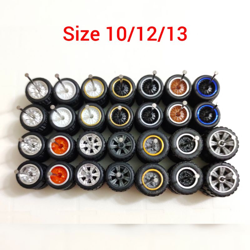 1 64 Tayar Getah Rim Rubber Wheels Hot Wheels Matchbox Shopee Philippines