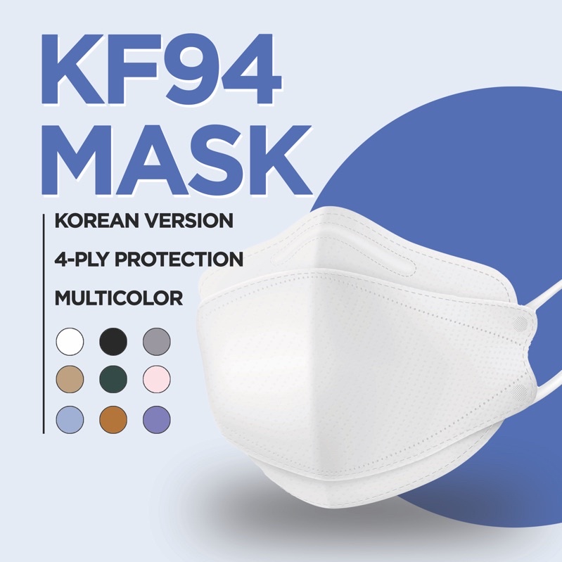 100PCS KF94 Mask 4 Layer Non Woven Protective Filter 3D Korean Mask