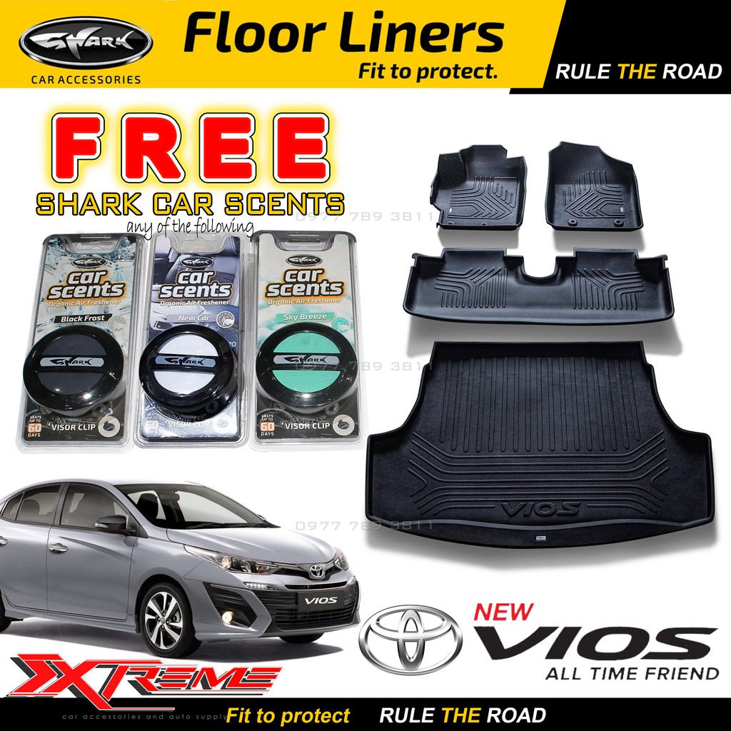 Toyota VIOS 2019 2025 DEEP DISH MATTING 1st 2nd Row Cargo Tray Car