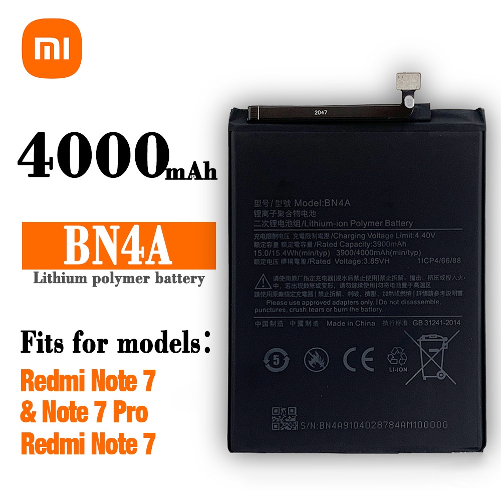 Xiaomi Redmi Note 7 Note7 Pro Battery Model BN4A Original Quality