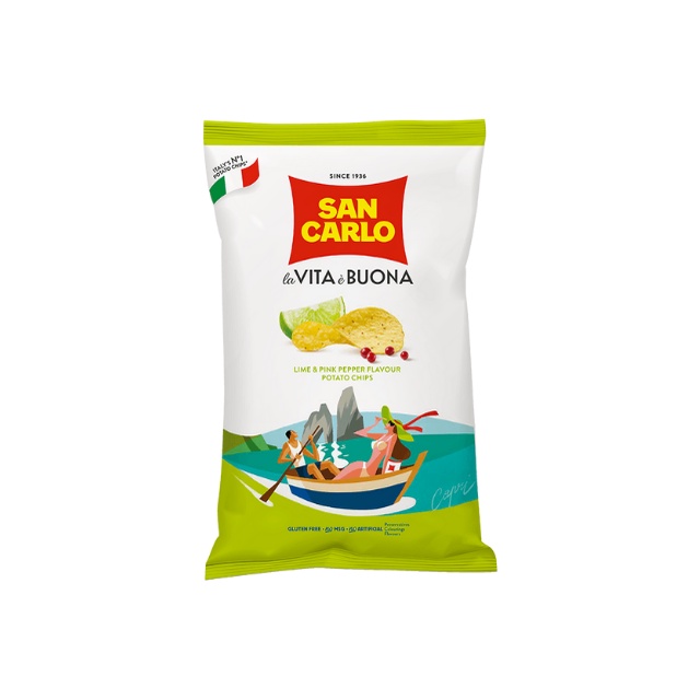 San Carlo Potato Chips 150g Tomato Paprika Mint Chili Pepper