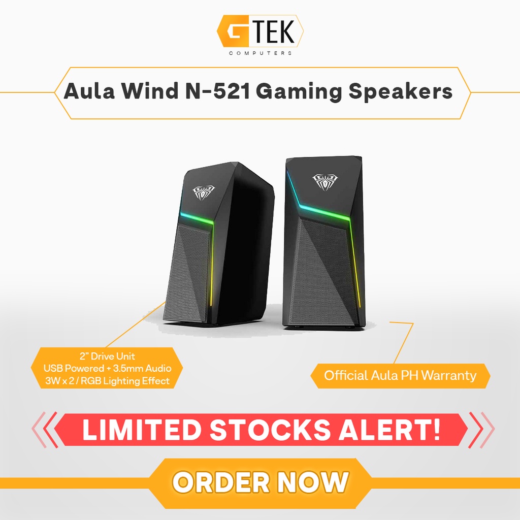 Aula Wind N Wired Usb Powered Rgb Gaming Desktop Speakers Shopee