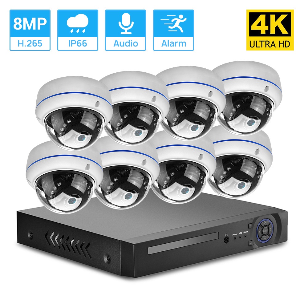 Hamrol Ch K Ultra Hd Mp Security Camera System H Poe Nvr Kit