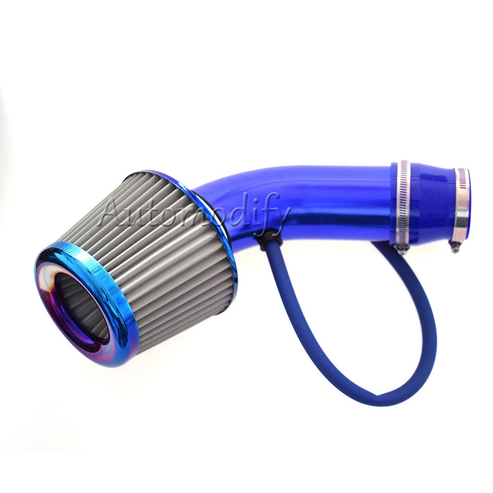 Full Set 3 76mm Car Cold Air Intake System Turbo Induction Pipe Tube