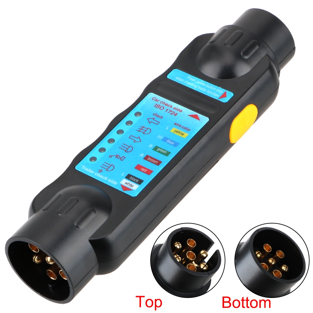 Car Towing Light Tester V Plug Socket Diagnostic Tools Trailer Tester