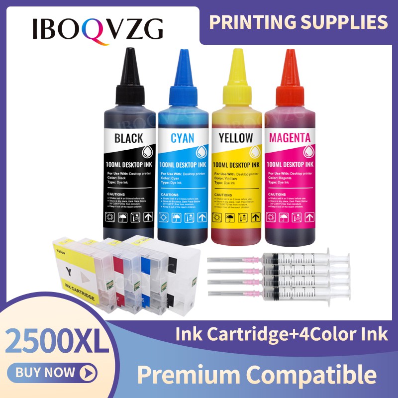 4 Bottle Ink 1set PGI 2500 2500xl PGI2500 Refillable Ink Cartridges