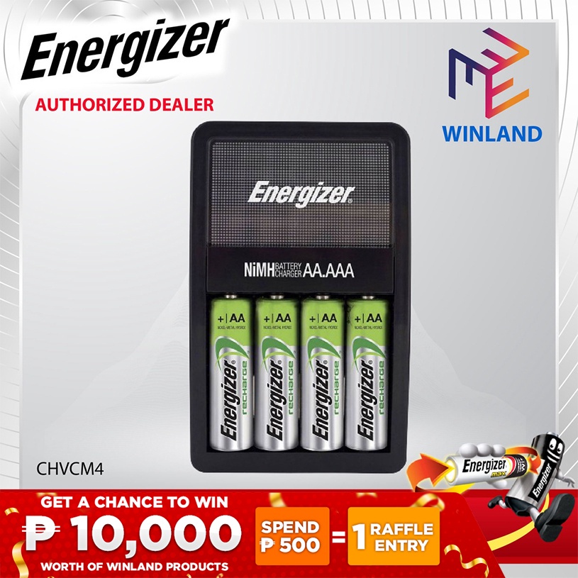 Energizer Recharge Maxi Charger For Aa Aaa Battery W Free 4