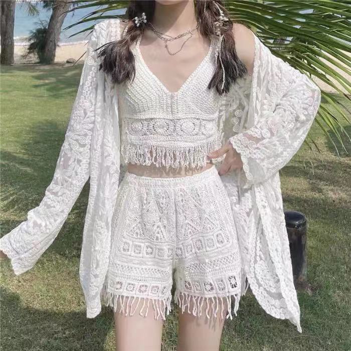 Free Gift Crochet Halter Bikini Tops Women S Bikini Swimsuit Outer
