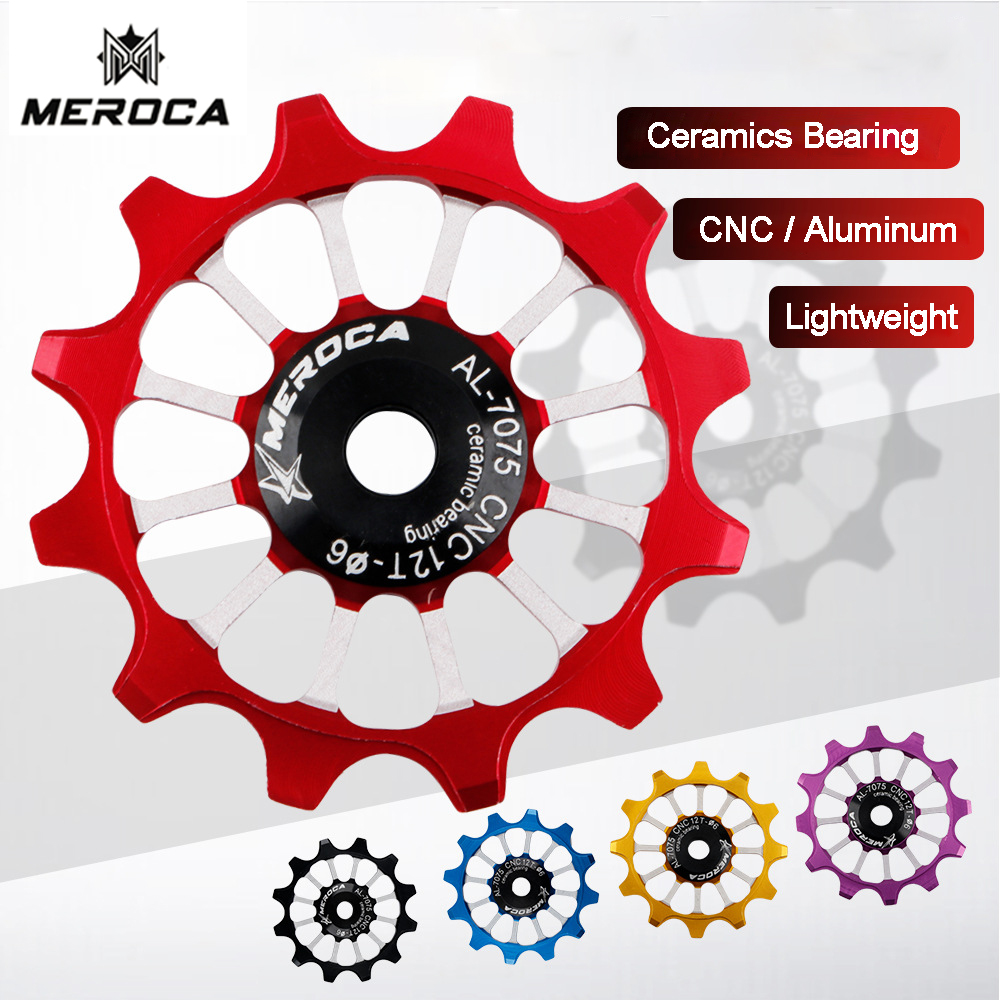 MEROCA 12T Rear Derailleur Pulley Aluminum Alloy Jockey Ceramic Guide