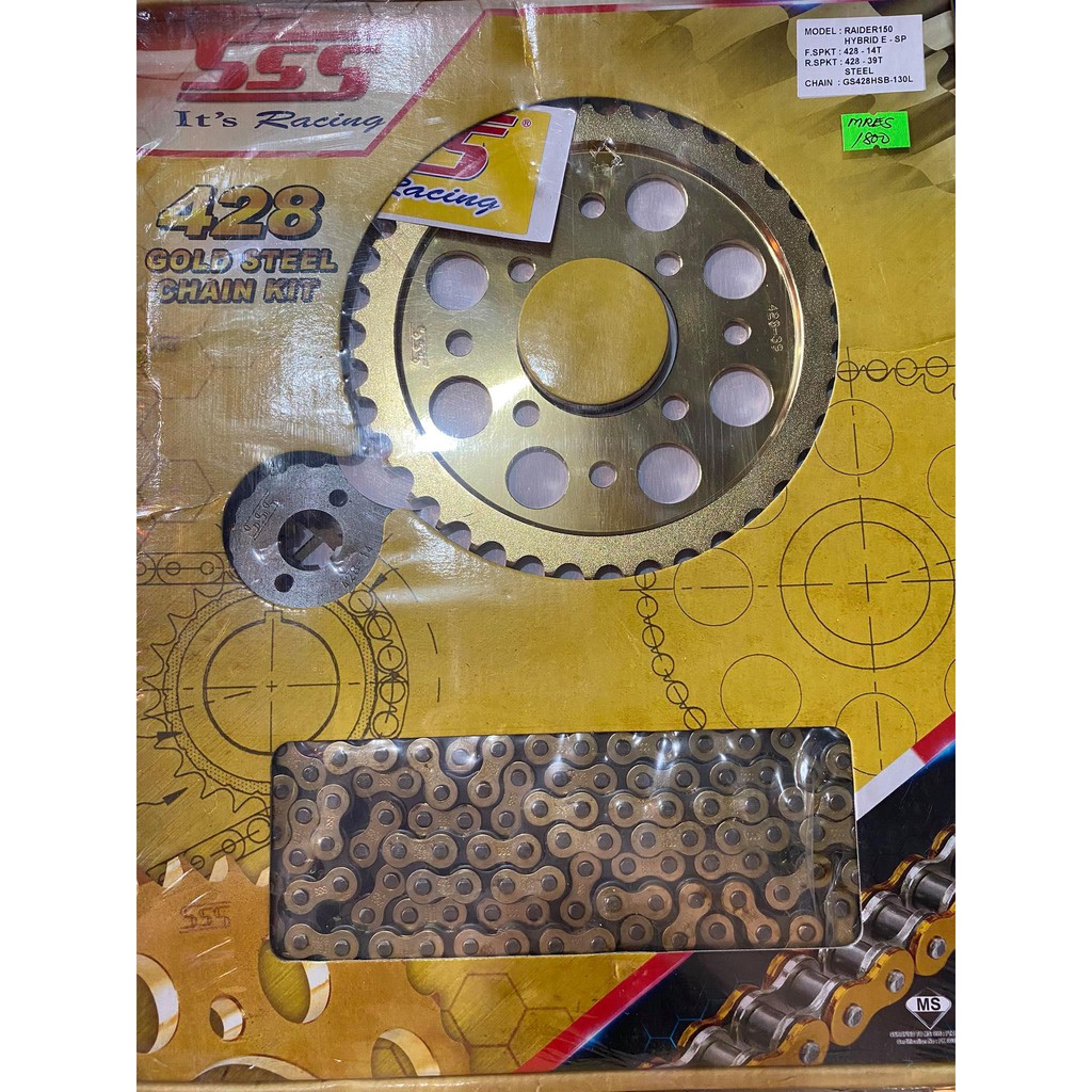 SSS Chain Set For Raider 150 Gold Shopee Philippines