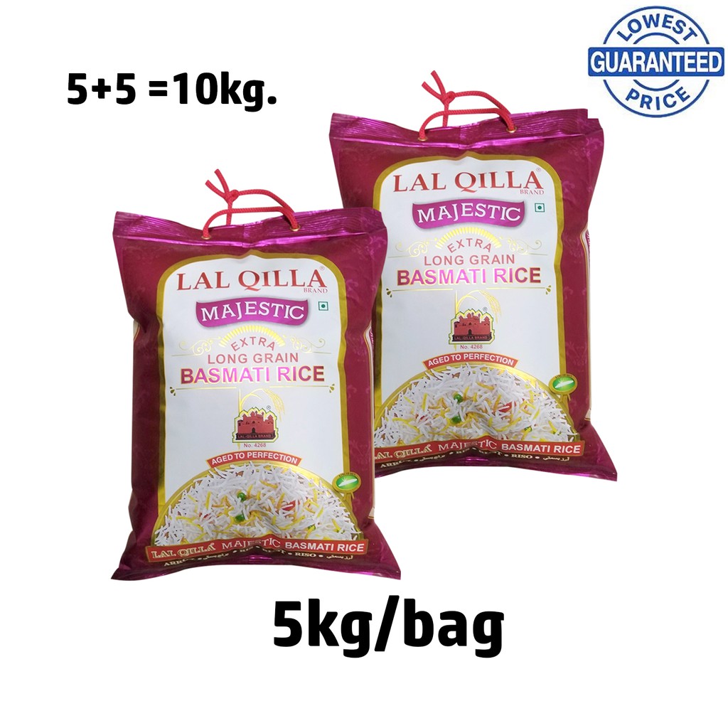 Ten Kg Lal Qilla Majestic Long Grain Basmati Rice Packs Of Kg