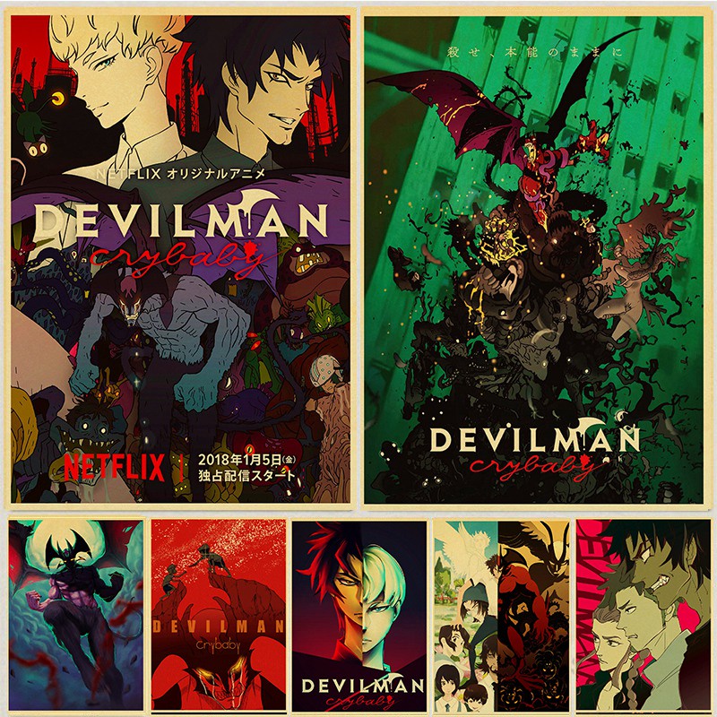 Anime Devilman Crybaby Poster Kraft Paper Prints Posters Wall Art