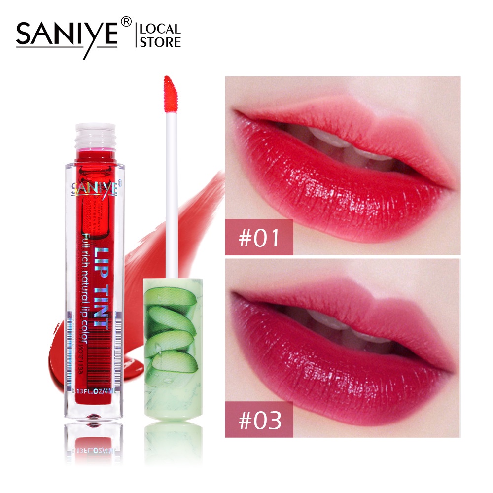 Saniye Lip Tint Liquid Aloe Vera Liquid Lipstick Natural Lip Gloss