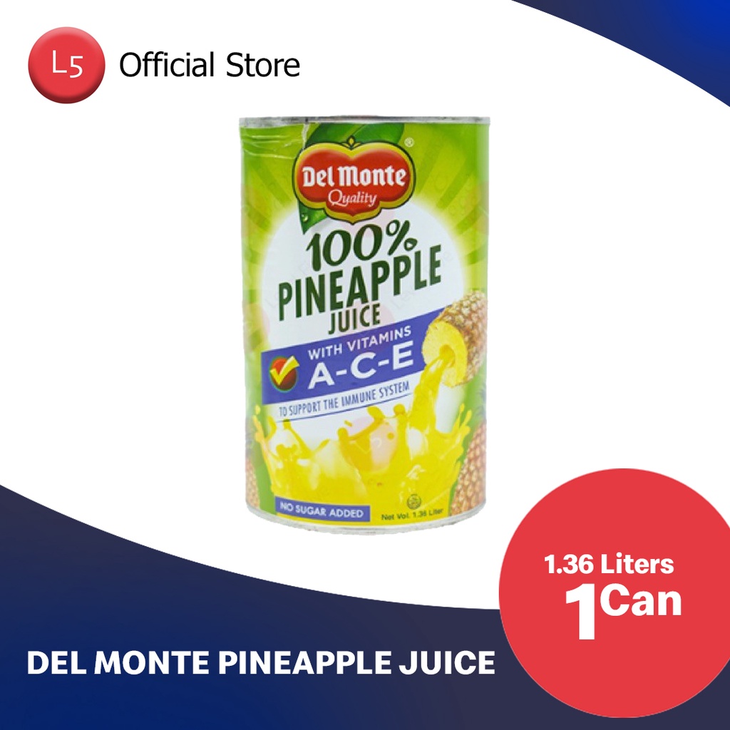 Del Monte Pineapple Juice With Vitamin A C E L Shopee