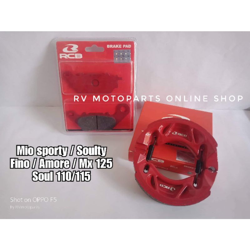 RCB Brake Pad Shoe Mio Sporty Soulty Fino Amore Soul 110 115