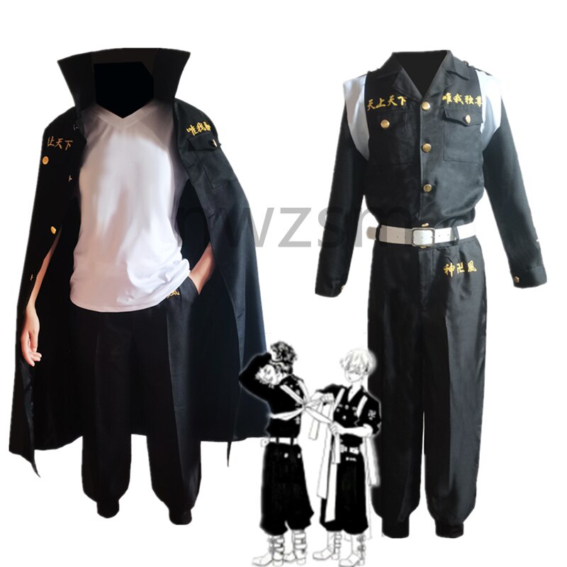 Anime Tokyo Revengers Cosplay Costume Manjiro Sano Embroidery Tokyo