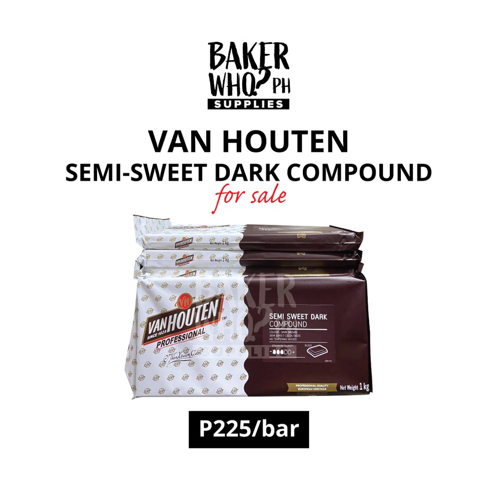 VAN HOUTEN Semi Sweet Dark Compound 1kg Shopee Philippines