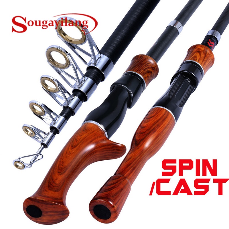 Sougayilang Telescopic 1 6M Spinning Casting Fishing Rod Portable