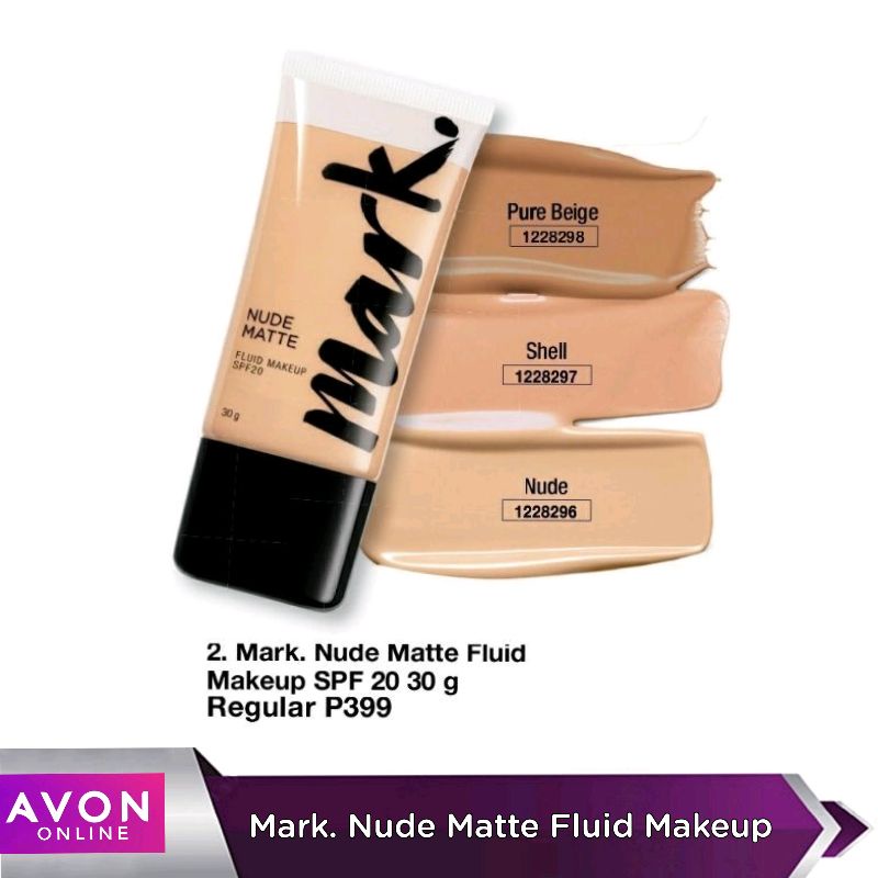 Avon Mark NUDE Matte Fluid Makeup SPF 20 30g Shopee Philippines