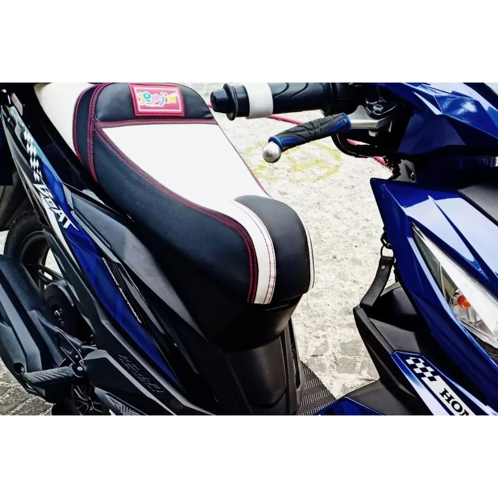 Somjin Honda Click Camel Back Seat Cover White2 Shopee Philippines