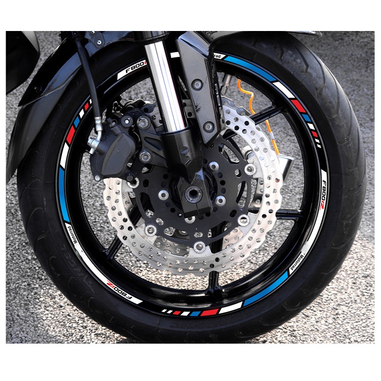 Motorcycle Front And Rear Wheels Edge Outer Rim Sticker Reflective