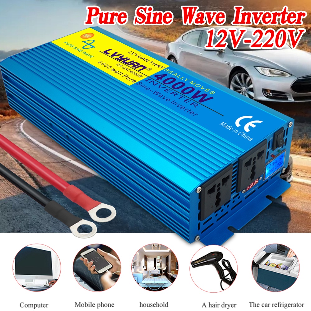 W Peak Pure Sine Wave Inverter Dc V V To Ac V Hz Hz Led