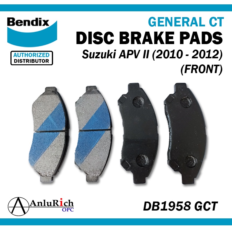 Bendix Front Brake Pad Set For Suzuki Apv Ii Db Gct