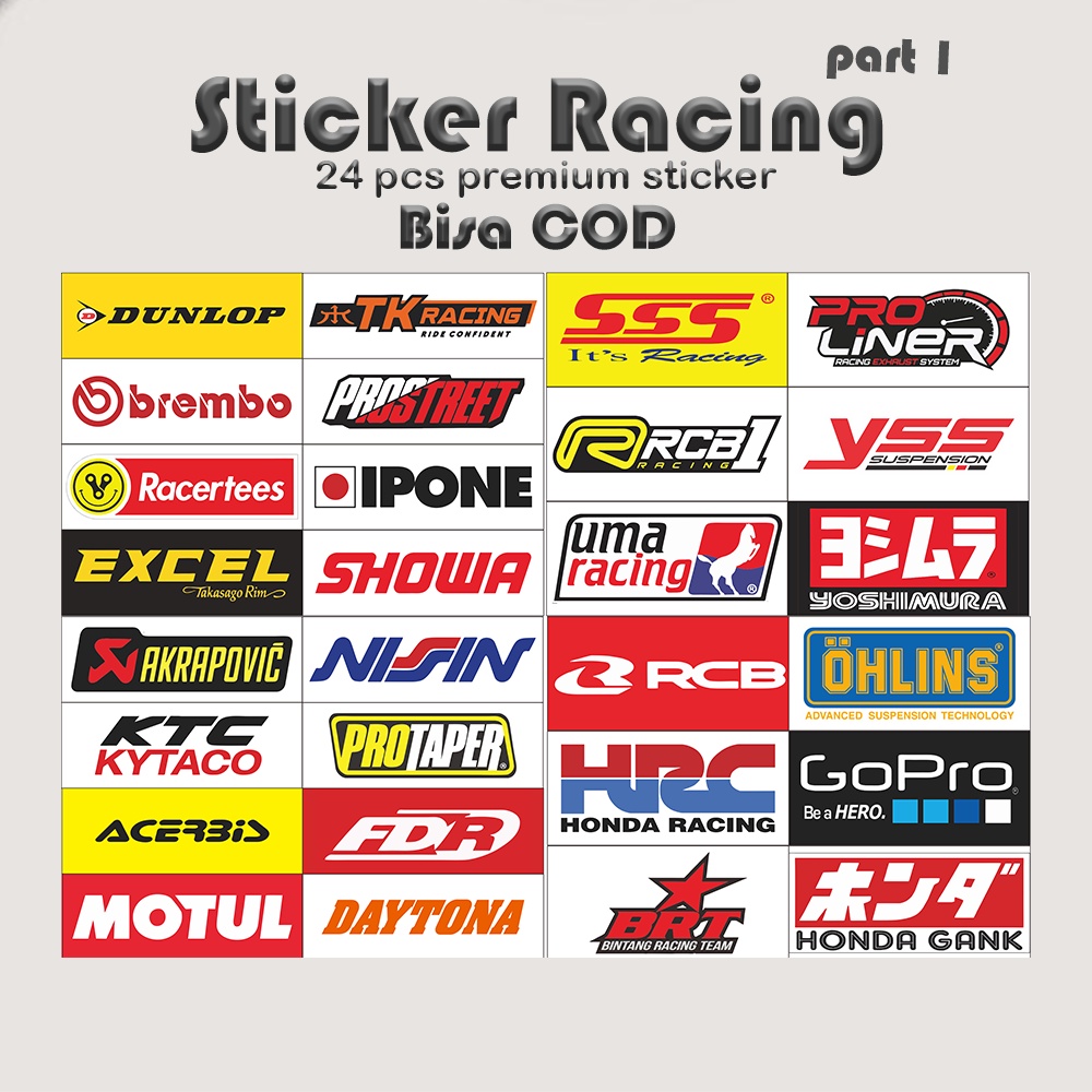 Sticker Sticker Pack Sponsorship Motorcycle Racing Racing RCB Racing