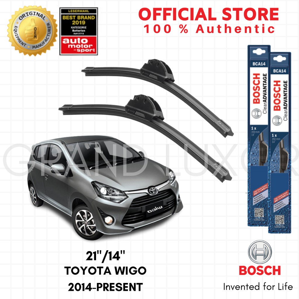 Bosch Clear Advantage Wiper Blade Set For Toyota Wigo Present