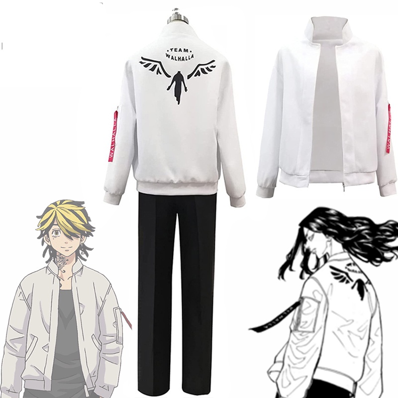 Tokyo Revengers Valhalla Baruhara Cosplay Costume White Angel Jacket