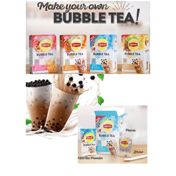 Lipton Bubble Tea Kit Make Your Own Milk Tea In 5 Servings 325g