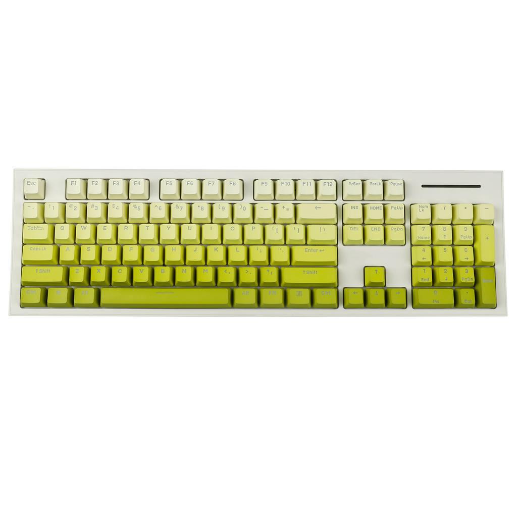 122 YMDK Lemon Double Shot Backlit Keycaps PBT OEM Profile Keycap For