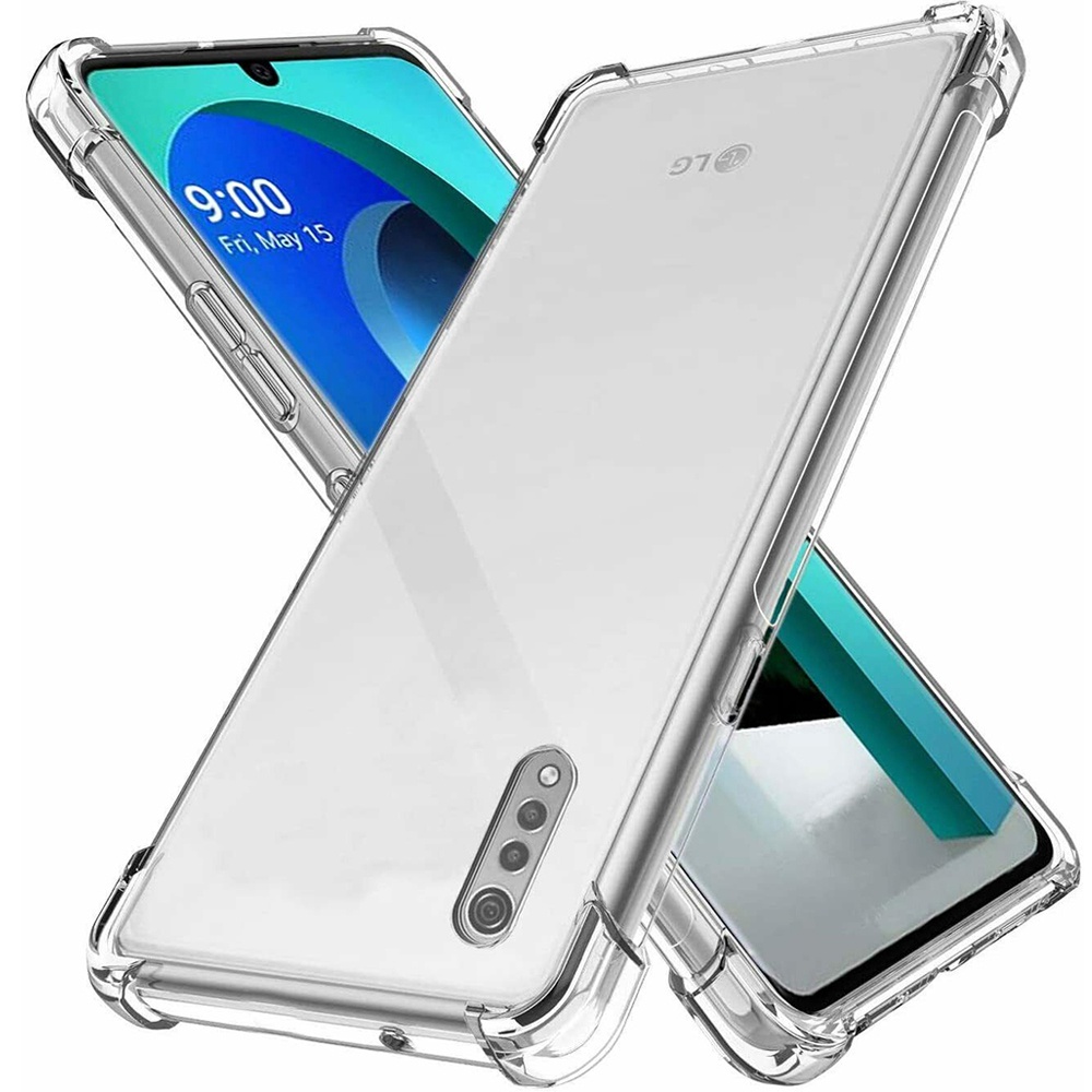 For LG Velvet 5G Shockproof Clear Transparent Silicone Phone Case For