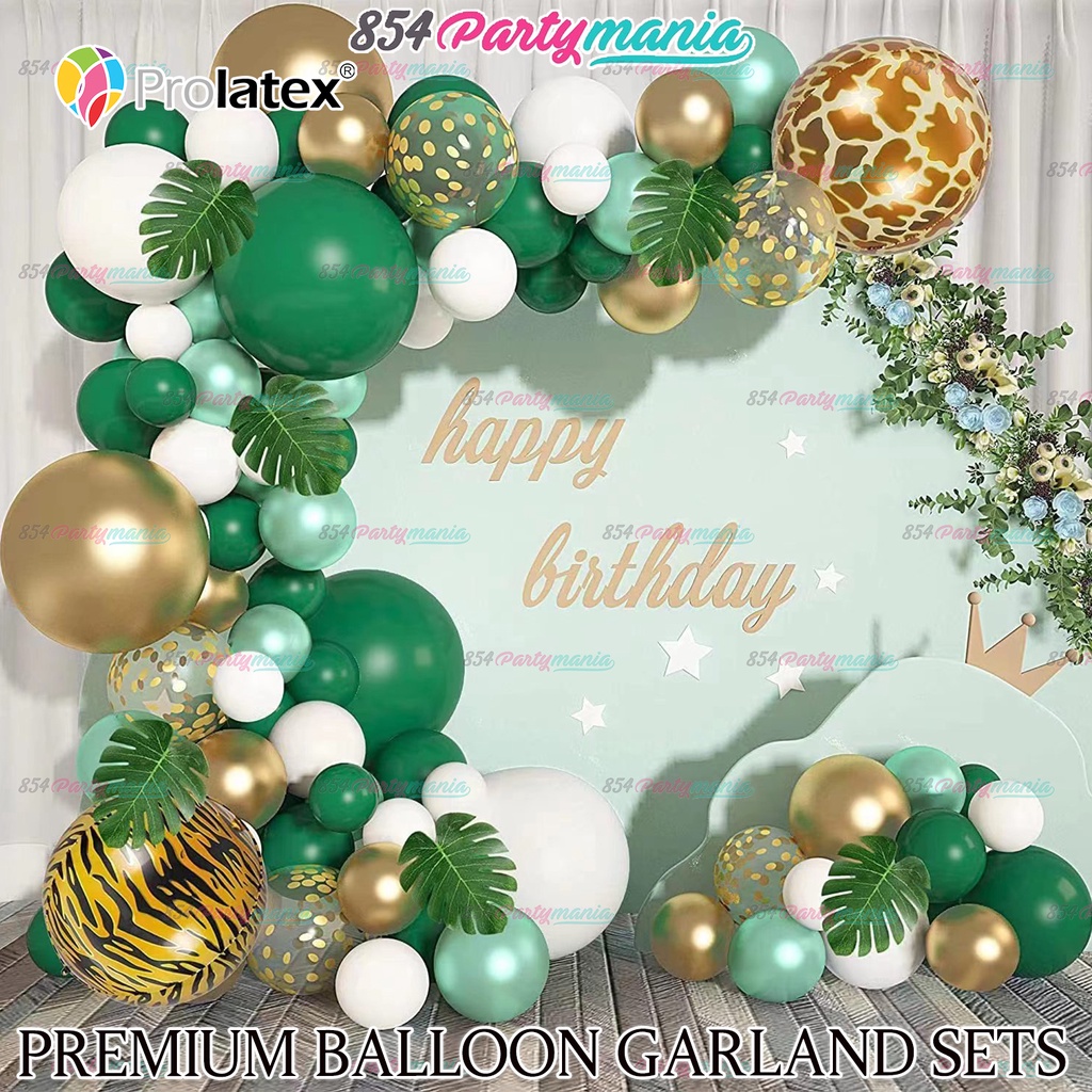 PREMIUM QUALITY Balloon Garland Set Emerald Green Jungle Safari