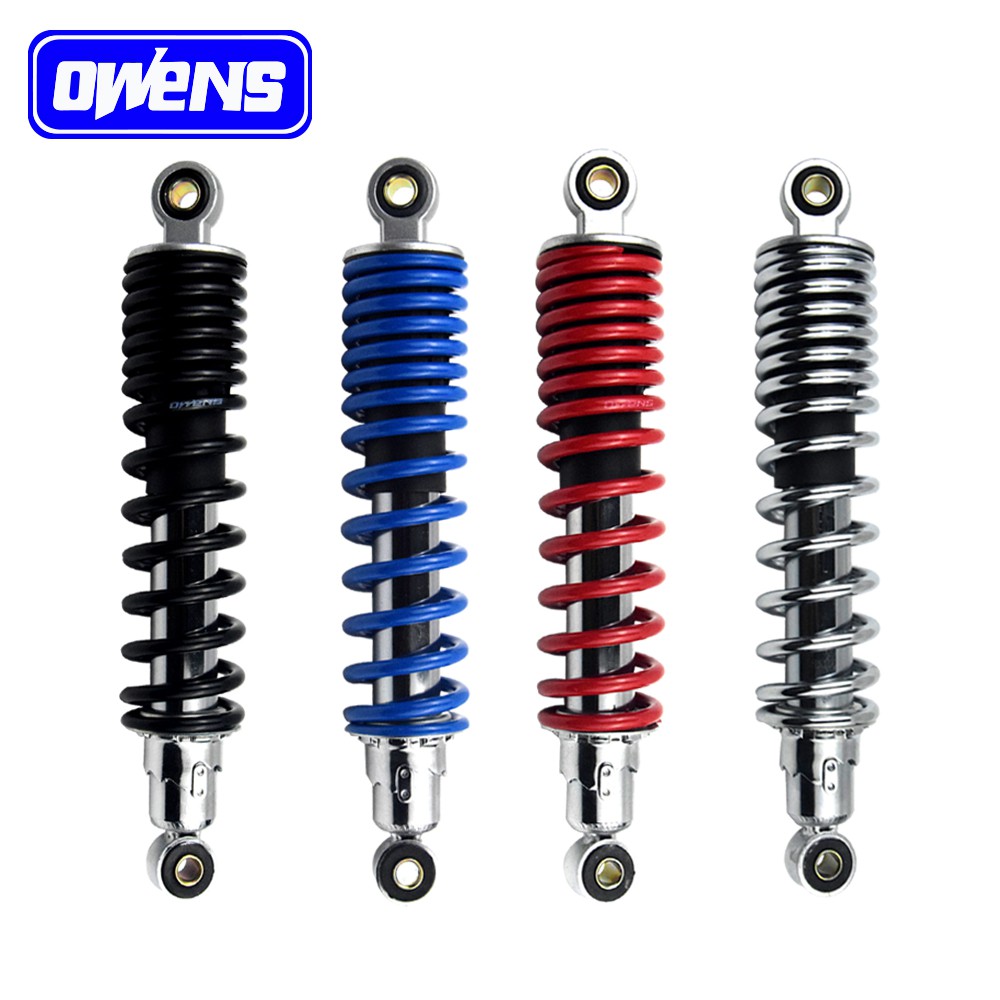 Owens Cb Rear Shock Absorber Pair Black Blue Chrome Red