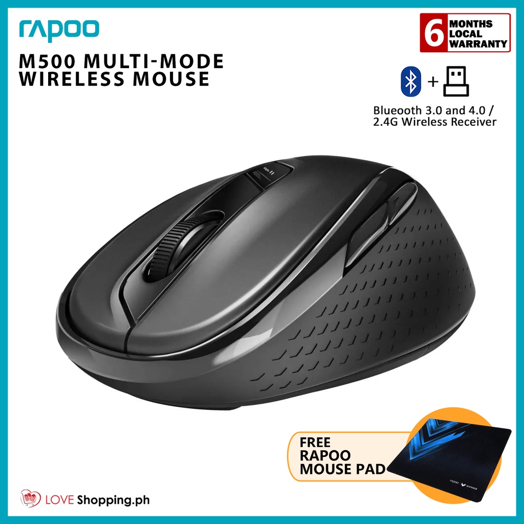 Rapoo M Silent Multi Mode G And Bluetooth Wireless Mouse Black