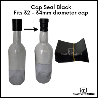 Plastic Cap Seal Shrink Wrap Black For Longneck Sauce Bottle Catsup