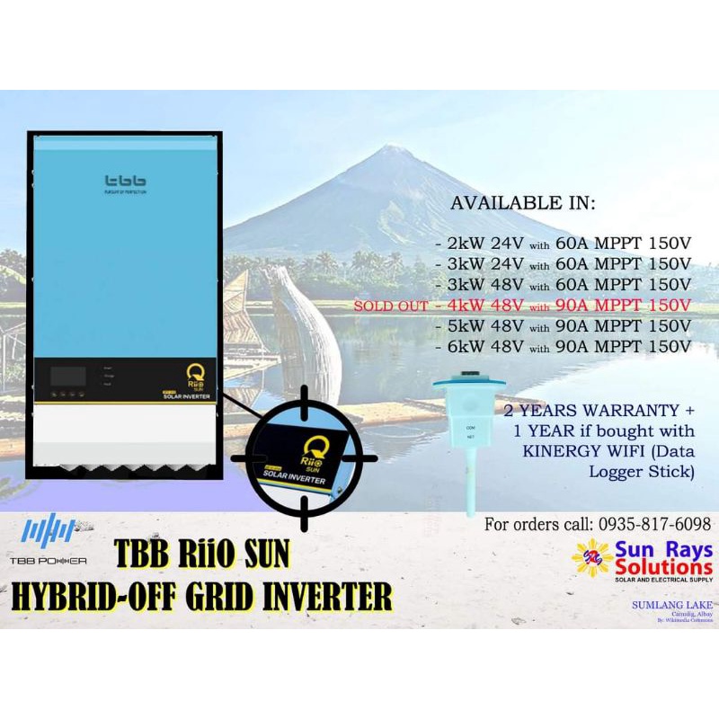 Tbb Riio Sun Hybrid Off Grid Inverter V Kw Kw Kw With Built In