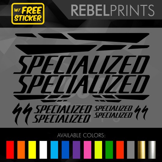 Specialized Bike Sticker Decal Vinyl For Mountain Bike And Road Bike