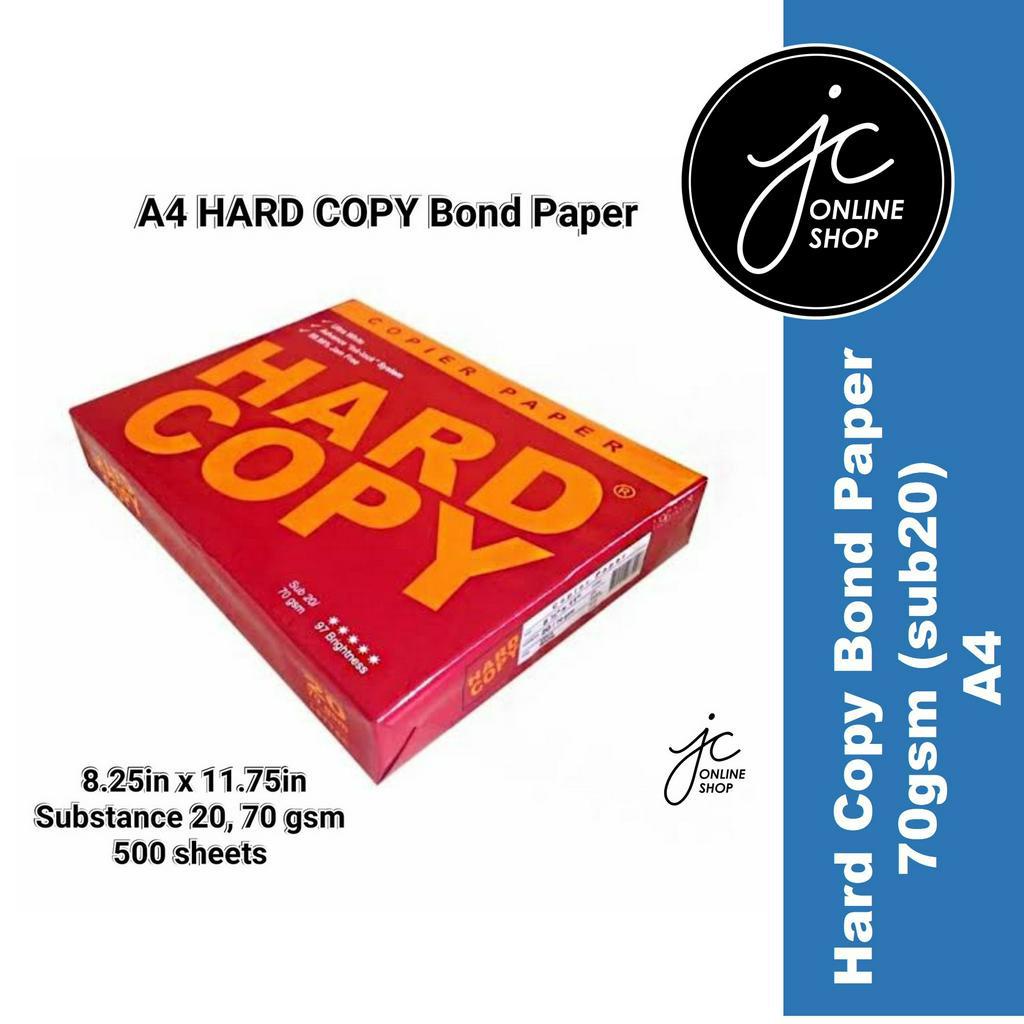 Hard Copy Bond Paper Gsm Substance Pcs Per Ream Short