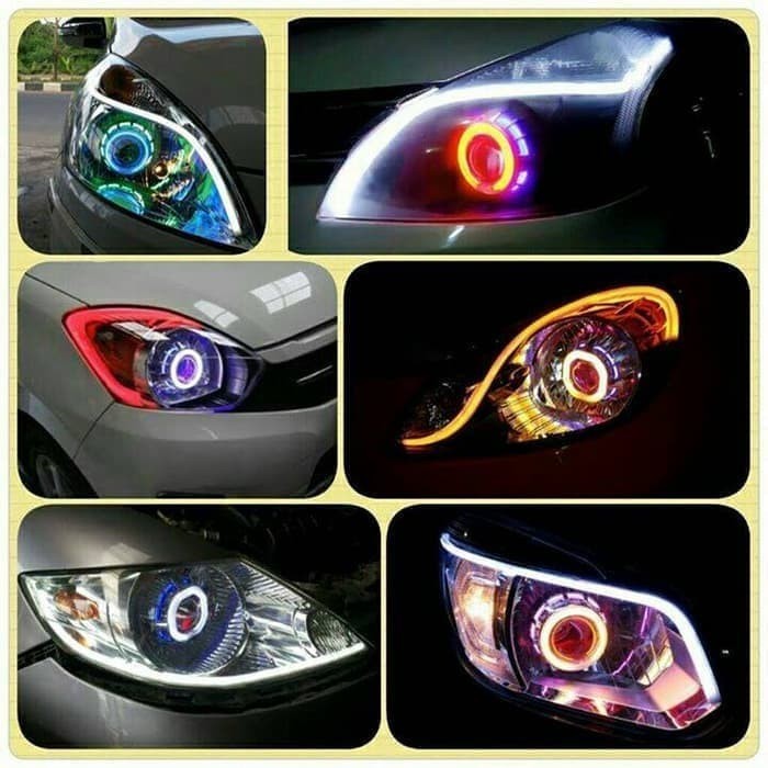 Pair E Led Drl Flexible Brow Brow Angel Eye Headlamp Car Lights