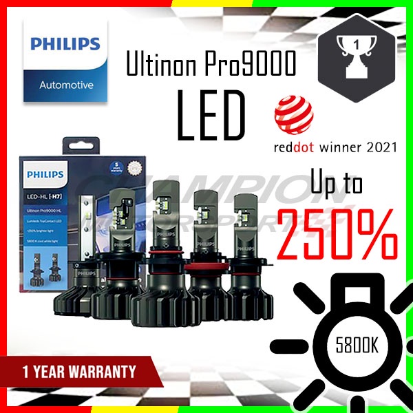 Philips Ultinon PRO9000 LED Headlight H1 H3 H4 H7 H11 HIR2 HB3 HB4