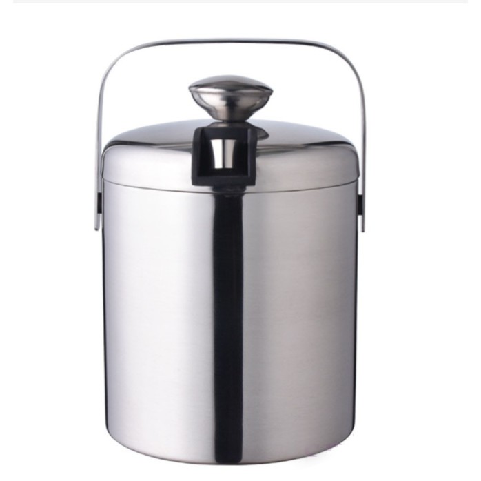 Spl Insulated Double Wall Ice Bucket With Tong And Ice Strainer