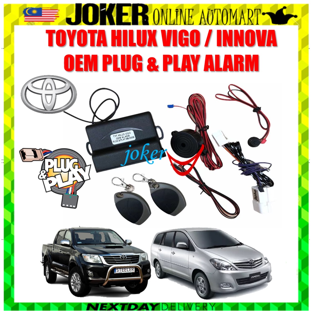 Toyota Hilux Vigo Innova Oem Plug Play Car Alarm System