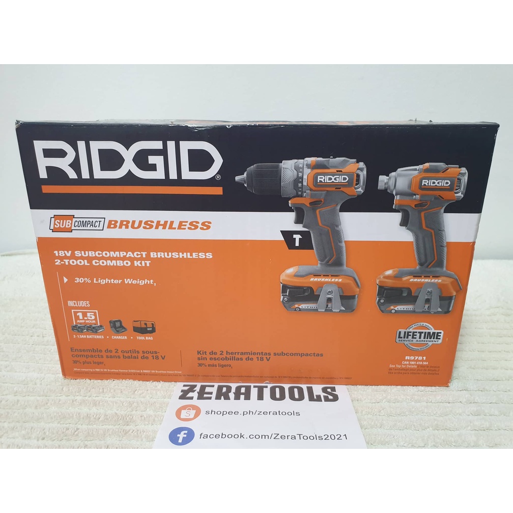 Ridgid V Brushless Sub Compact Cordless Inch Hammer Drill And