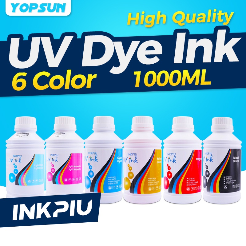 Inkpiu UV Dye Ink 1000ml 6 Color Shopee Philippines